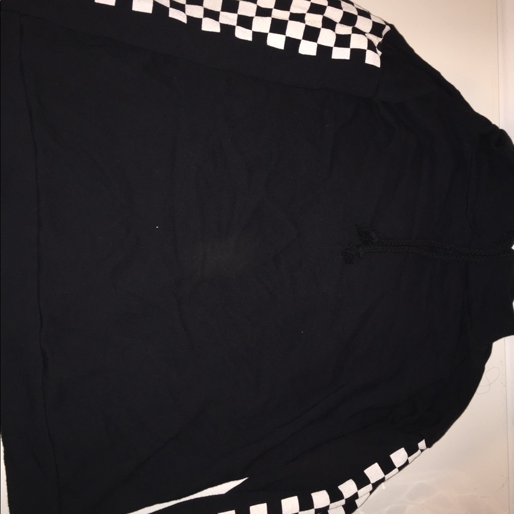 black and checkered hoodie